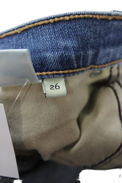 Rag & Bone Women Boyfriend Cropped Jeans Blue Mid-Rise Size 26
