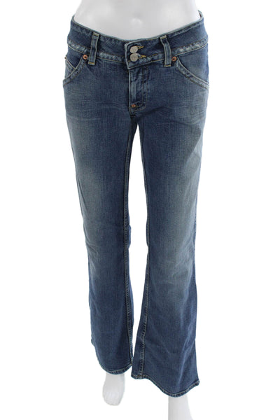 Hudson Womens Bootcut Flared Jeans Blue Mid Rise Size 32