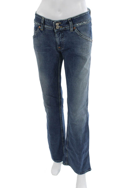 Hudson Womens Bootcut Flared Jeans Blue Mid Rise Size 32