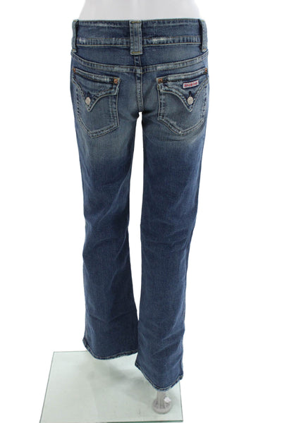 Hudson Womens Bootcut Flared Jeans Blue Mid Rise Size 32