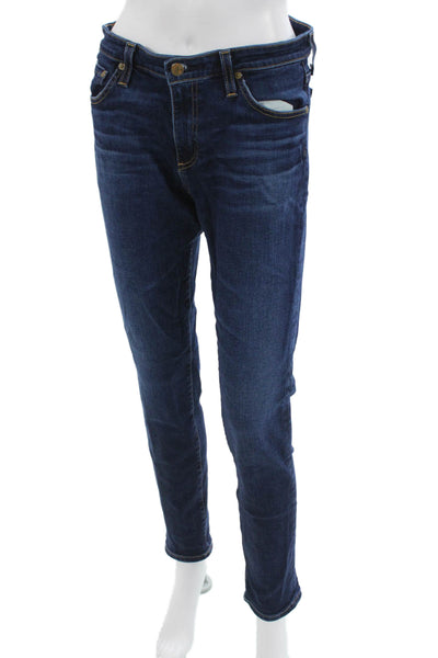 AG Womens Skinny Straight Dark Blue Jeans Size 30