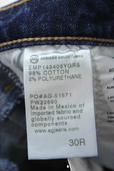 AG Womens Skinny Straight Dark Blue Jeans Size 30