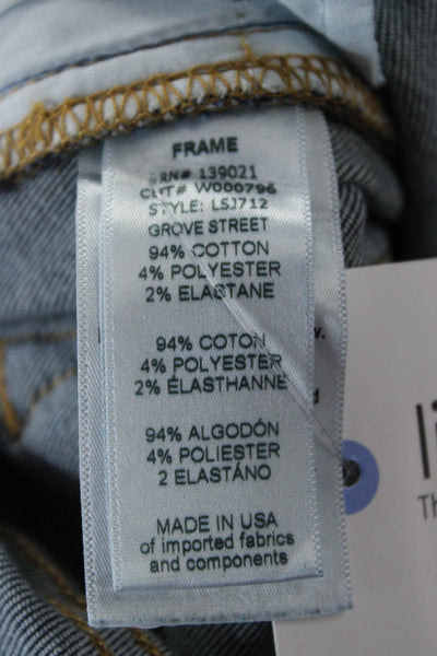 Frame Womens Skinny Jeans Dark Blue Mid Rise Button Size 29