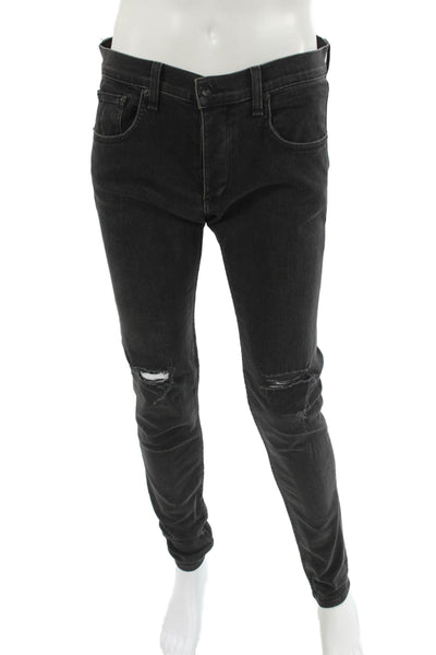 Rag & Bone Mens Skinny Jeans Black Button Fly Size 32