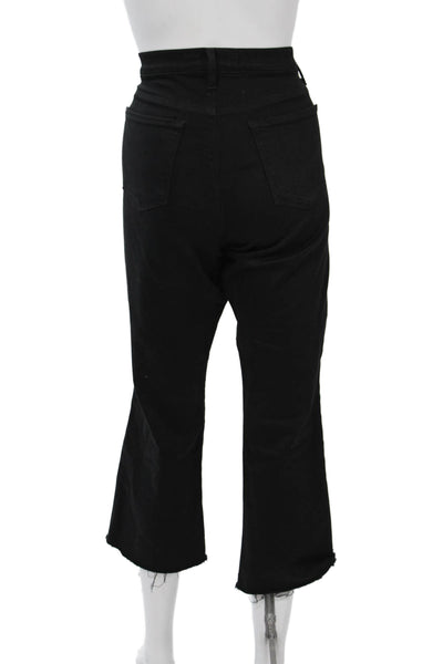 J Brand Women Cropped Black Mid Rise Jeans Size 29