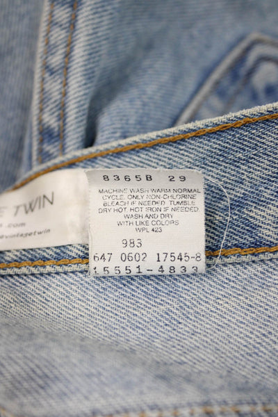 Levis Womens Cropped Tapered Jeans Light Blue High Rise 28 Inseam Size 10