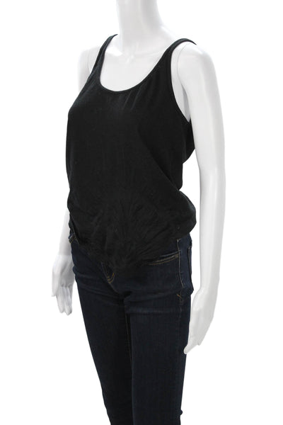 Samsoe & Samsoe Women Black Cotton Basic Camisole Round Neck Sleeveless Size M