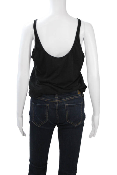Samsoe & Samsoe Women Black Cotton Basic Camisole Round Neck Sleeveless Size M