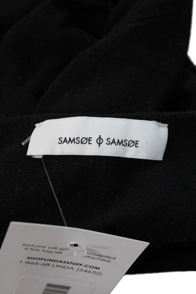 Samsoe & Samsoe Women Black Cotton Basic Camisole Round Neck Sleeveless Size M