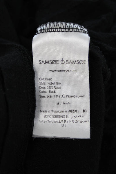 Samsoe & Samsoe Women Black Cotton Basic Camisole Round Neck Sleeveless Size M