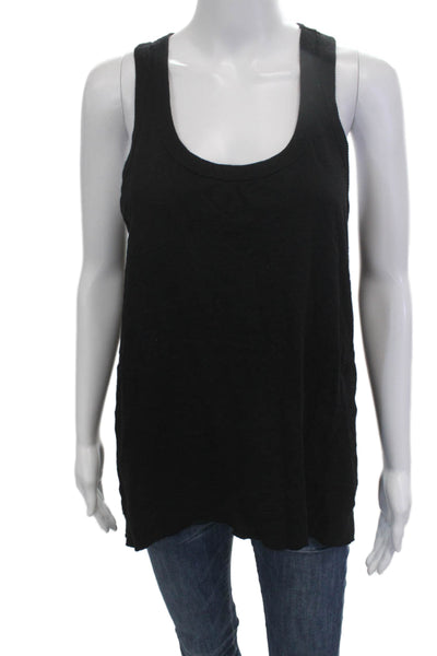 Wilt Women Basic Black 100% Cotton Tank Top Round Neck Sleeveless Size M
