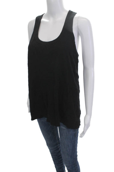 Wilt Women Basic Black 100% Cotton Tank Top Round Neck Sleeveless Size M