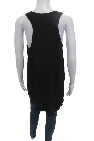 Wilt Women Basic Black 100% Cotton Tank Top Round Neck Sleeveless Size M