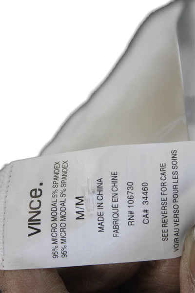 Vince Women Sleeveless Basic Tank White Round Neck Micro Modal Size M
