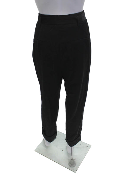 Elizabeth & James Women Paperbag Dress Pants Black Buckle Size 8