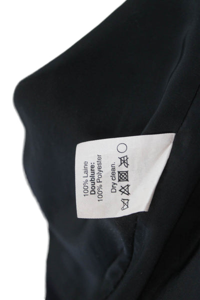 J Crew Women Sheath Dress Black Wool V Neck Knee Length Sleeveless Zip Size 2P