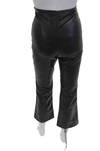 Wilfred Women Cropped Biker Pants Black 100% Polyurethane Zip Inseam 28 Size 00