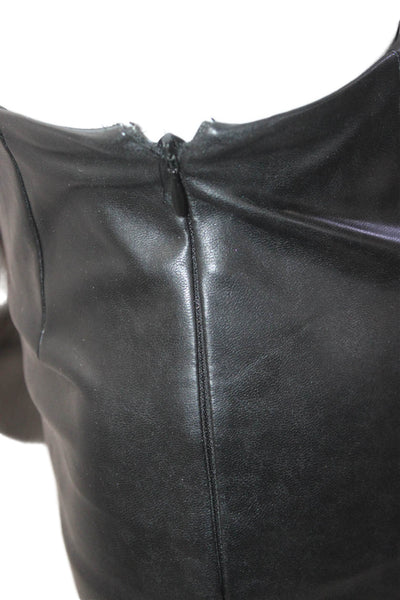 Wilfred Women Cropped Biker Pants Black 100% Polyurethane Zip Inseam 28 Size 00