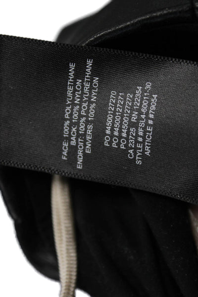 Wilfred Women Cropped Biker Pants Black 100% Polyurethane Zip Inseam 28 Size 00