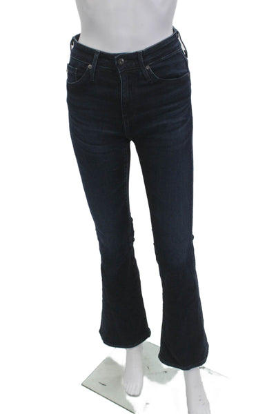 AG Adriano Goldschmied Womens Bootcut Flared Jeans Dark Blue Size 24