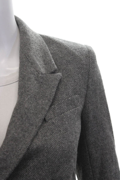 Babaton Womens Gray Herringbone Wool Blazer Size 00 Petite