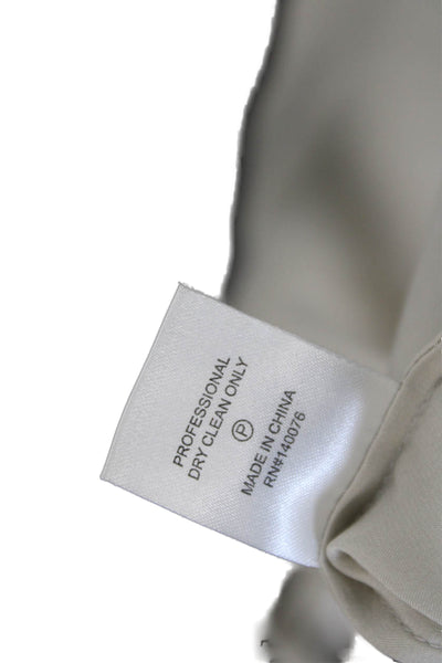 Generation Love Womens Beige Silk Mock Neck Sleeveless Tie Blouse Size XS