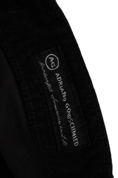 AG Women Designer Black Jeggings 98% Cotton Button Size 29