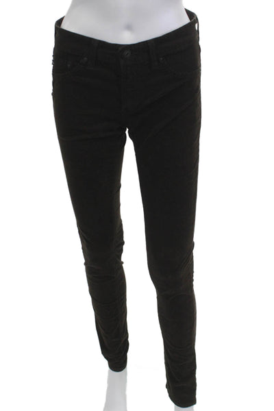 AG Women Black Jegging Pants 98% Cotton Button Size 27