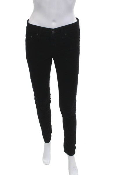 AG Womens Skinny Jeans Black Button Fly 98% Cotton Size 27