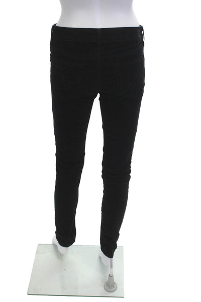 AG Womens Skinny Jeans Black Button Fly 98% Cotton Size 27