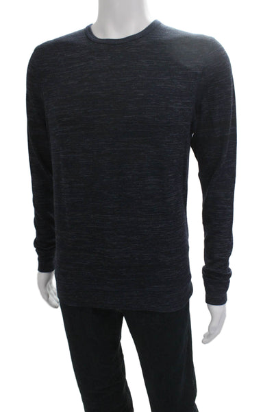 Karl Lagerfeld Mens Pullover Sweater Dark Blue Long Sleeve Crew Neck Size M
