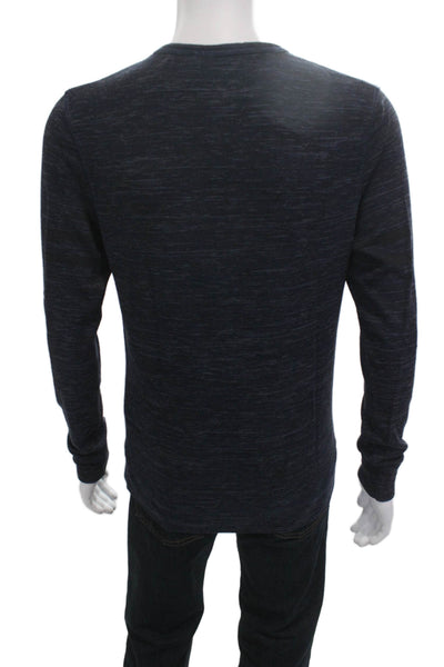 Karl Lagerfeld Mens Pullover Sweater Dark Blue Long Sleeve Crew Neck Size M