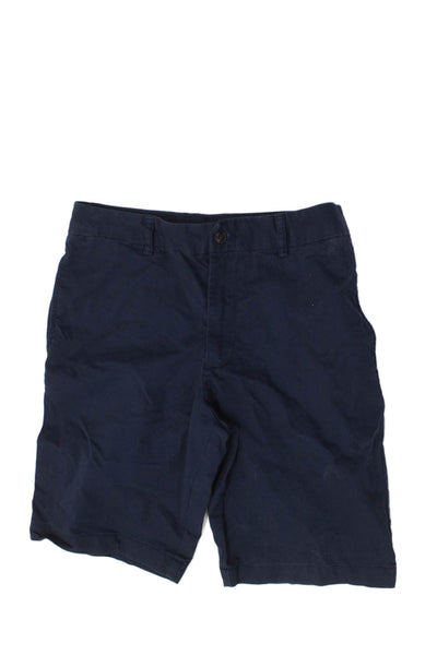 Polo Ralph Lauren Boys Flat Front Button Waist Shorts Navy Blue Size 16