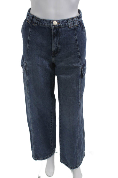 Hudson Womens Dark Blue Wide Leg Jeans Size 29