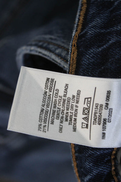 Hudson Womens Dark Blue Wide Leg Jeans Size 29