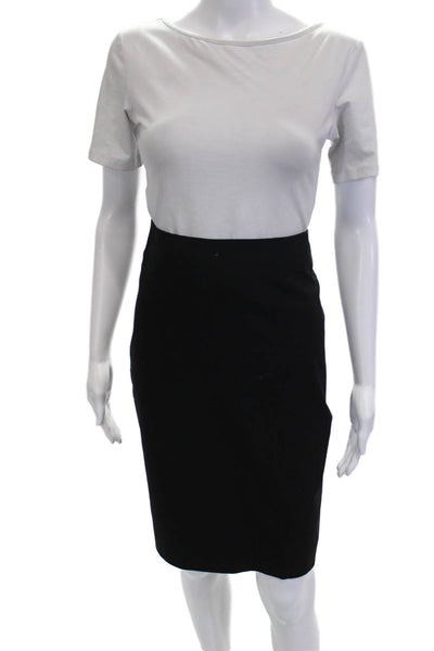 Prabal Gurung Womens Straight Pencil Skirt Black Wool Size 10
