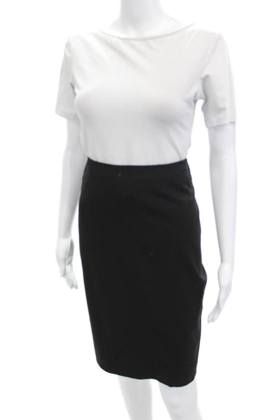 Prabal Gurung Womens Straight Pencil Skirt Black Wool Size 10
