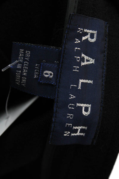 Ralph Ralph Lauren Womens Straight Pencil Skirt Black Polyester Size 6