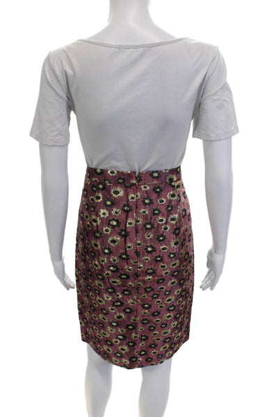J Crew Collection Womens Pink Floral Pencil Skirt Juniors Size 6