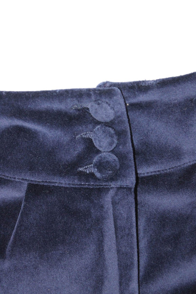 Topshop Womens Straight Pencil Wrap Dark Blue Leather Skirt Size 12