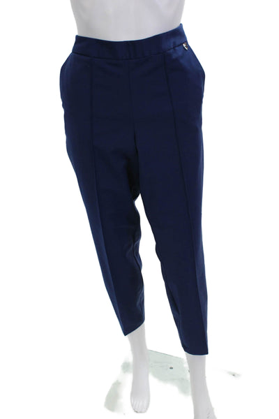 Twinset Womens Ankle Dress Pants Dark Blue Wool Blend Size 44