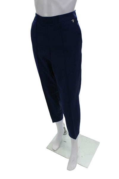 Twinset Womens Ankle Dress Pants Dark Blue Wool Blend Size 44