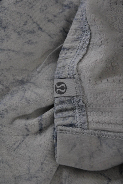 Lululemon Womens Cropped Tank White Crew Neck Nylon Sleeveless Size 6