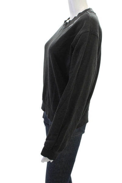 Z Supply Womens Pullover Sweatshirt Black Size L