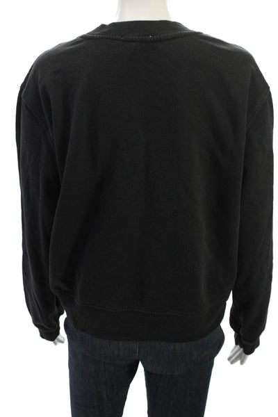 Z Supply Womens Pullover Sweatshirt Black Size L