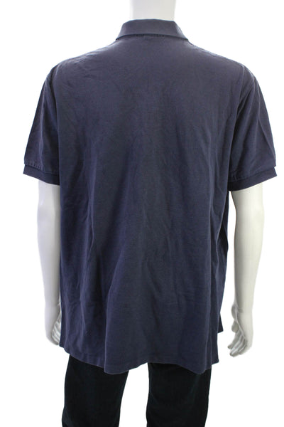Polo Ralph Lauren Mens Dark Blue 100% Cotton Short Sleeve Polo Shirt Size XL