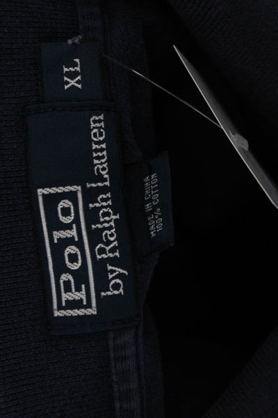 Polo Ralph Lauren Mens Dark Blue 100% Cotton Short Sleeve Polo Shirt Size XL