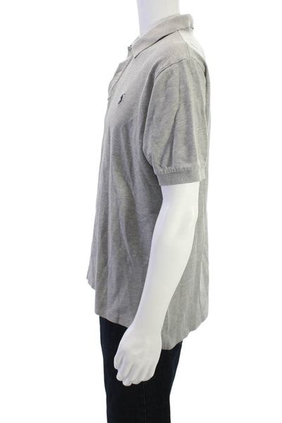 Polo Ralph Lauren Mens Short Sleeve Collared Solid Gray Cotton Polo Size XL