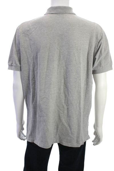 Polo Ralph Lauren Mens Short Sleeve Collared Solid Gray Cotton Polo Size XL