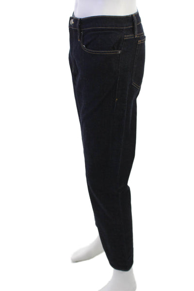 Frame Mens Straight Jeans Dark Blue Button 95% Cotton Inseam 30 Size 38